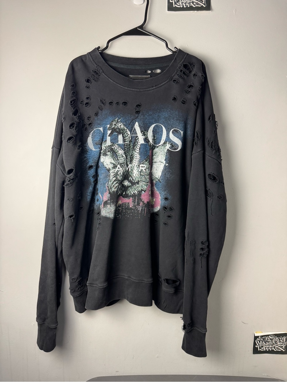 Amiri Chaos Distressed Sweatshirt